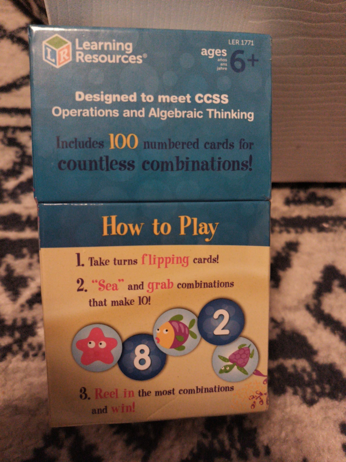 Learning Resources I Sea 10! Game Grades 1+ (LER1771) Math Game Sealed New
