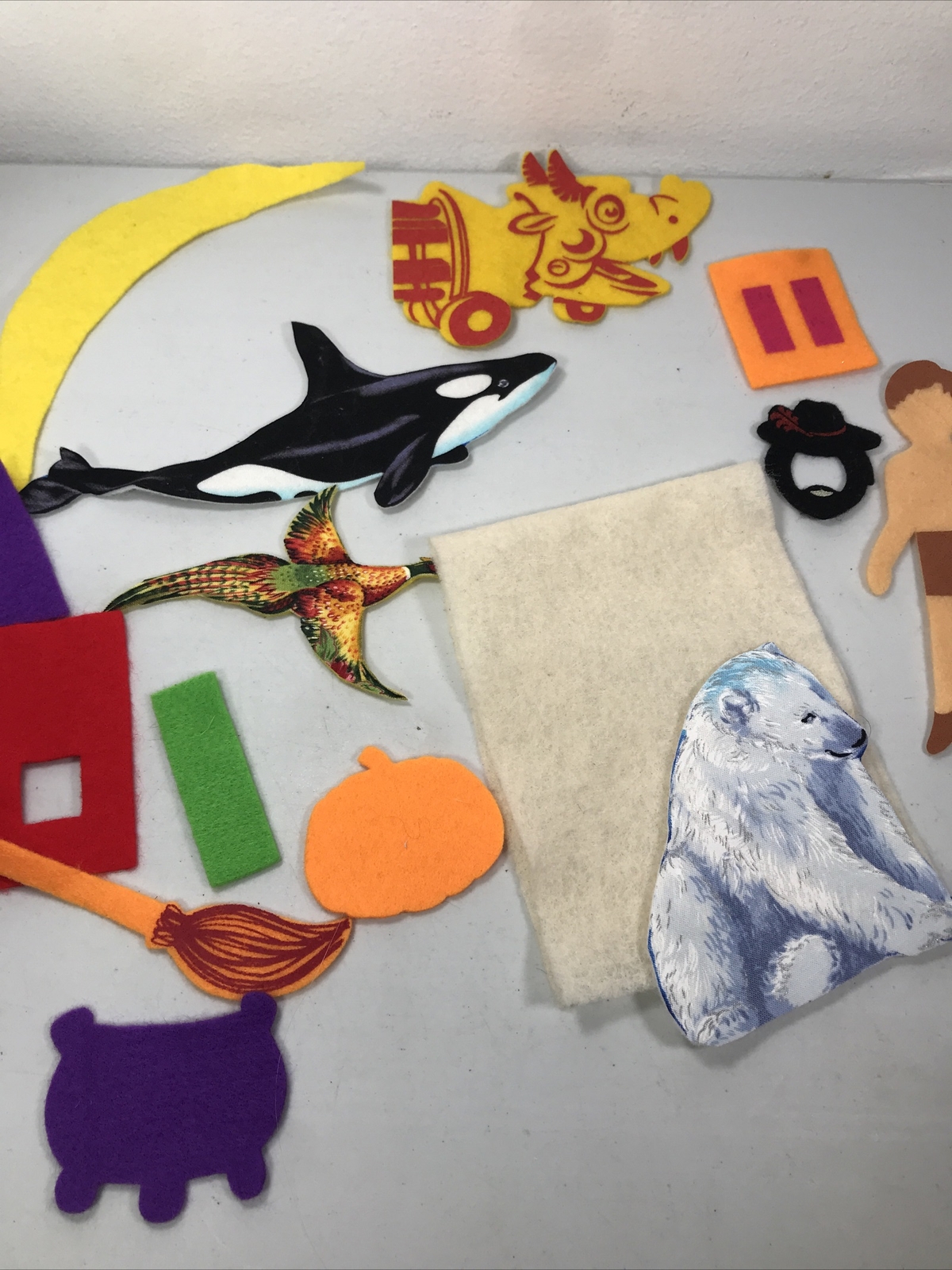 Felt Flannel Pellon Pieces For Storyboard Lot Of 15 Random Lot Crafts