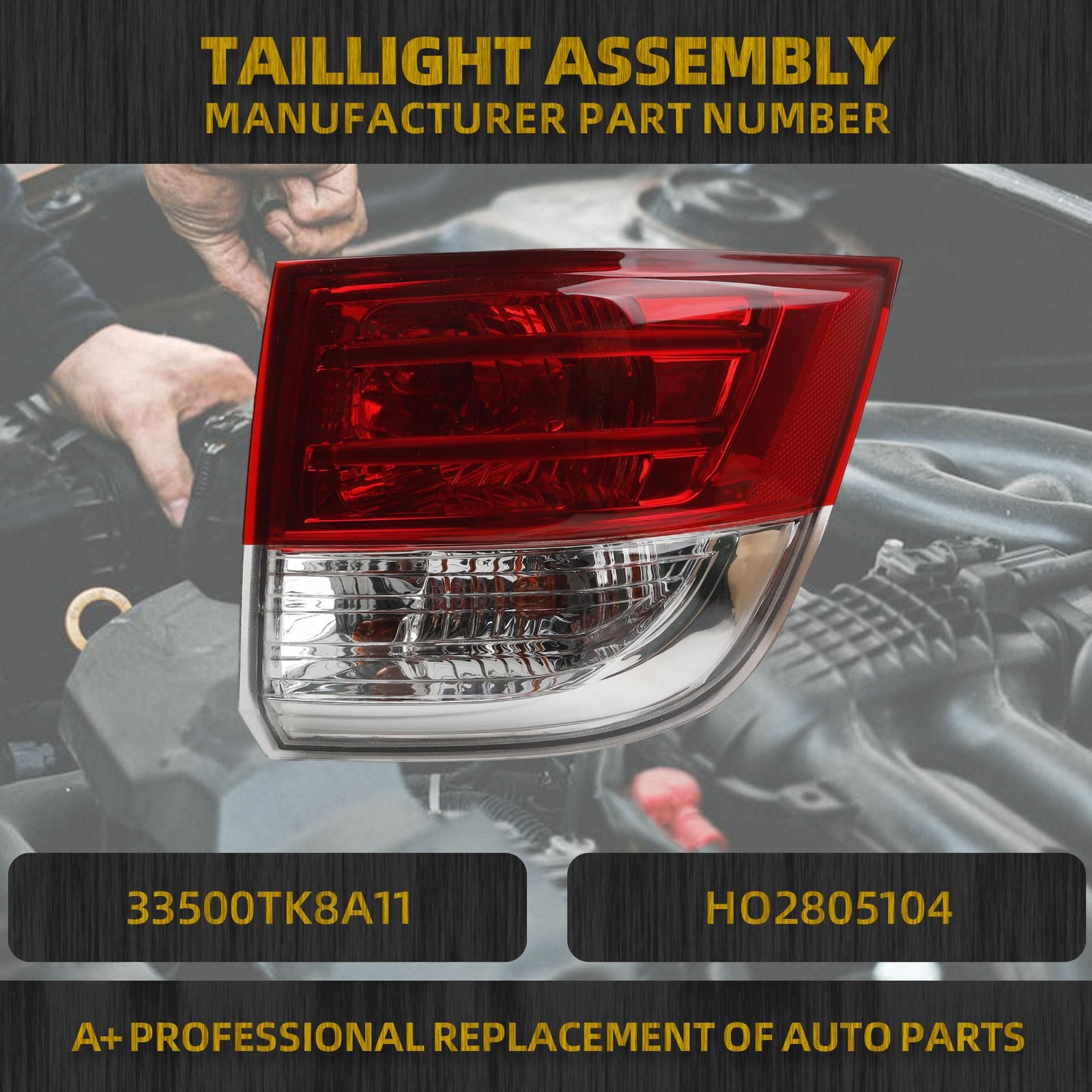 Dasbecan Right Tail Light Assembly Compatible with Passenger Side
