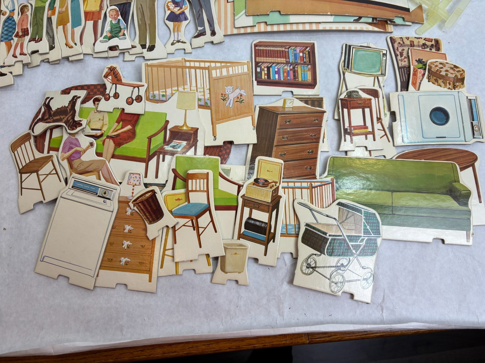 1966 Instructo Activity Kit My Home and Family (white) 1033 Cardboard Paper Doll