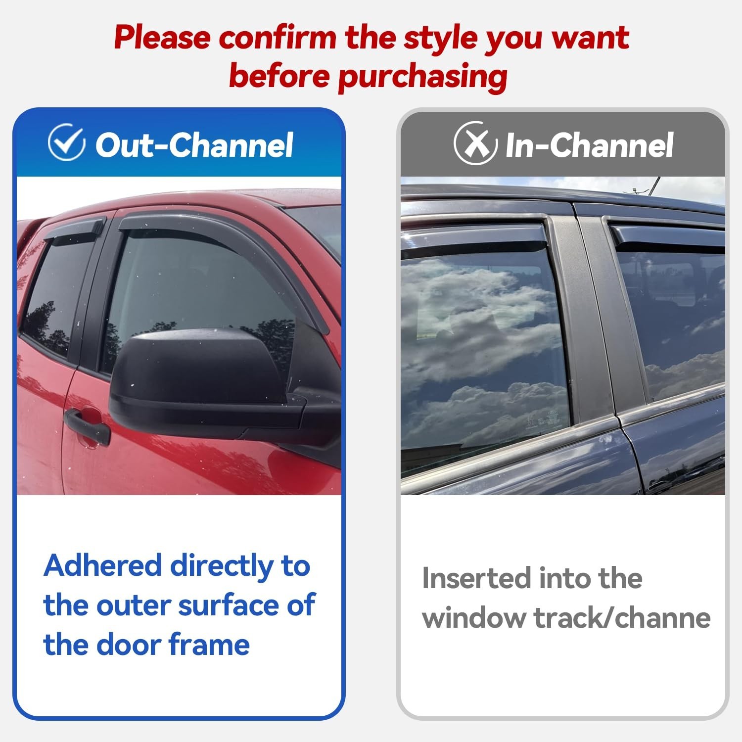 Window Visors Rain Guards for 2020-2026 Chevy Silverado/GMC Sierra 2500HD/350…