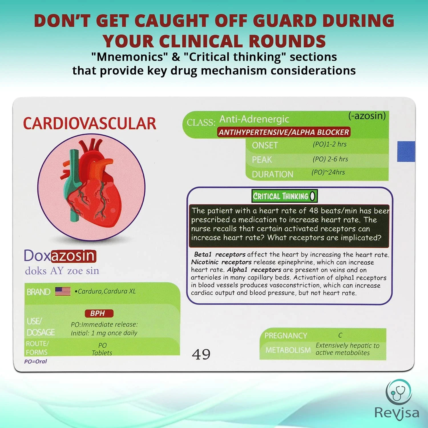 Revisa Top 300 Drugs Pharmacology Cards Portable Flash Cards Box Study