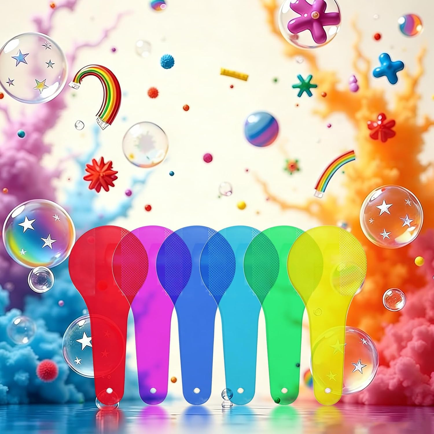 6Pcs Color Paddles,Transparent Optics Filter Plate Color Learning for Learning