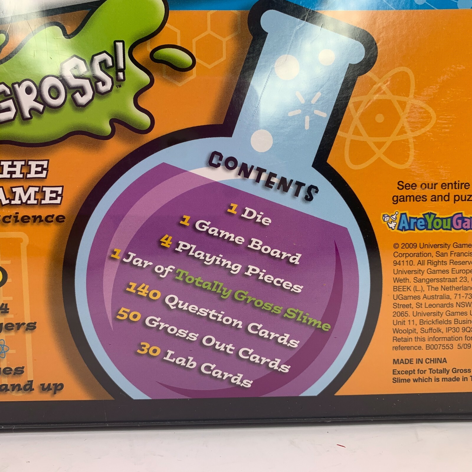Totally Gross- The Game of Science Board Game Ages 8 and Up