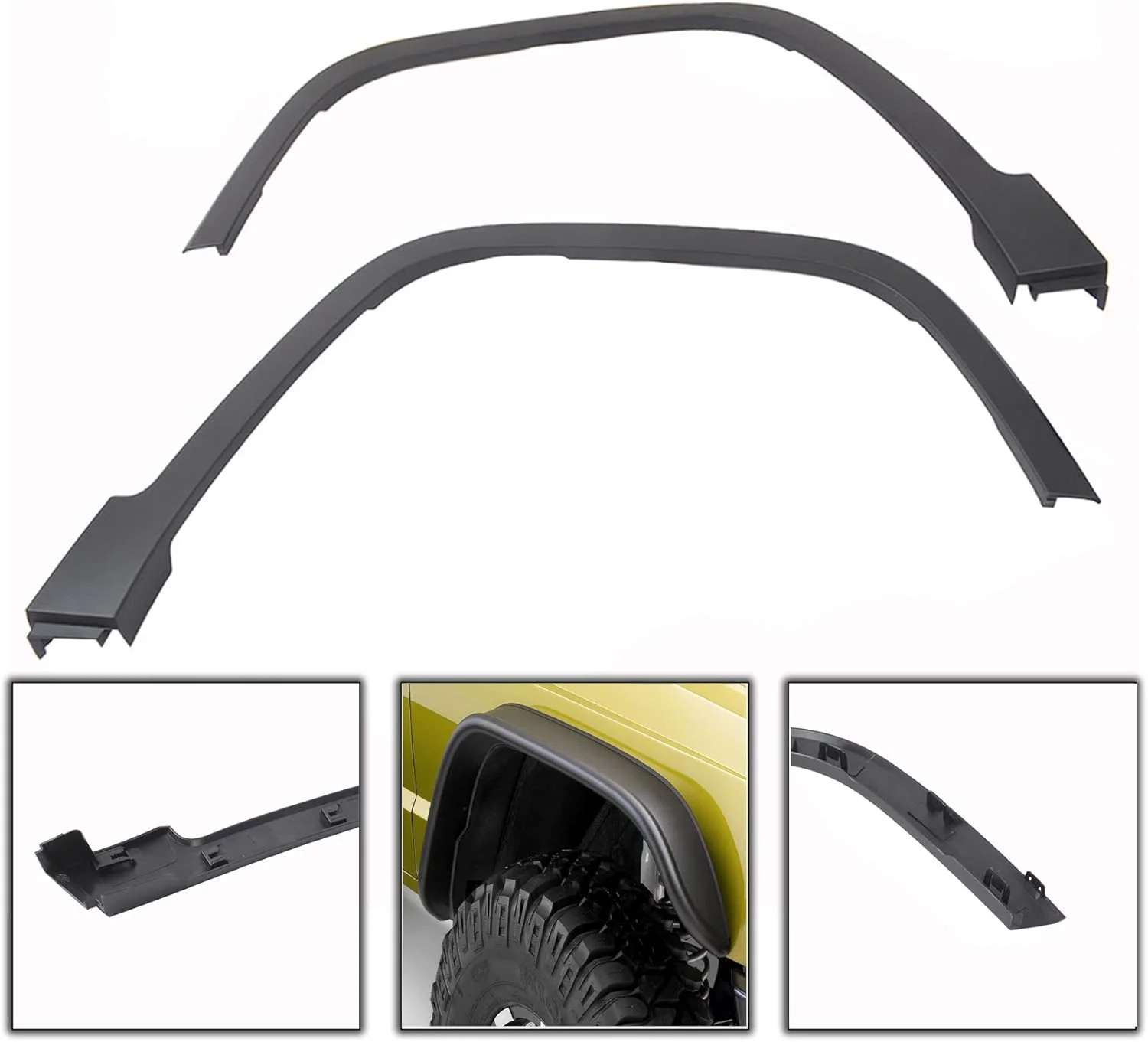 2PCS Wheel Arch Trim Flares Textured Black Front Left and Right Replacement for