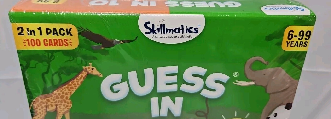 Skillmatics Guess in 10 Game 2 in 1 Animal Planet & Countries Of The World NIB