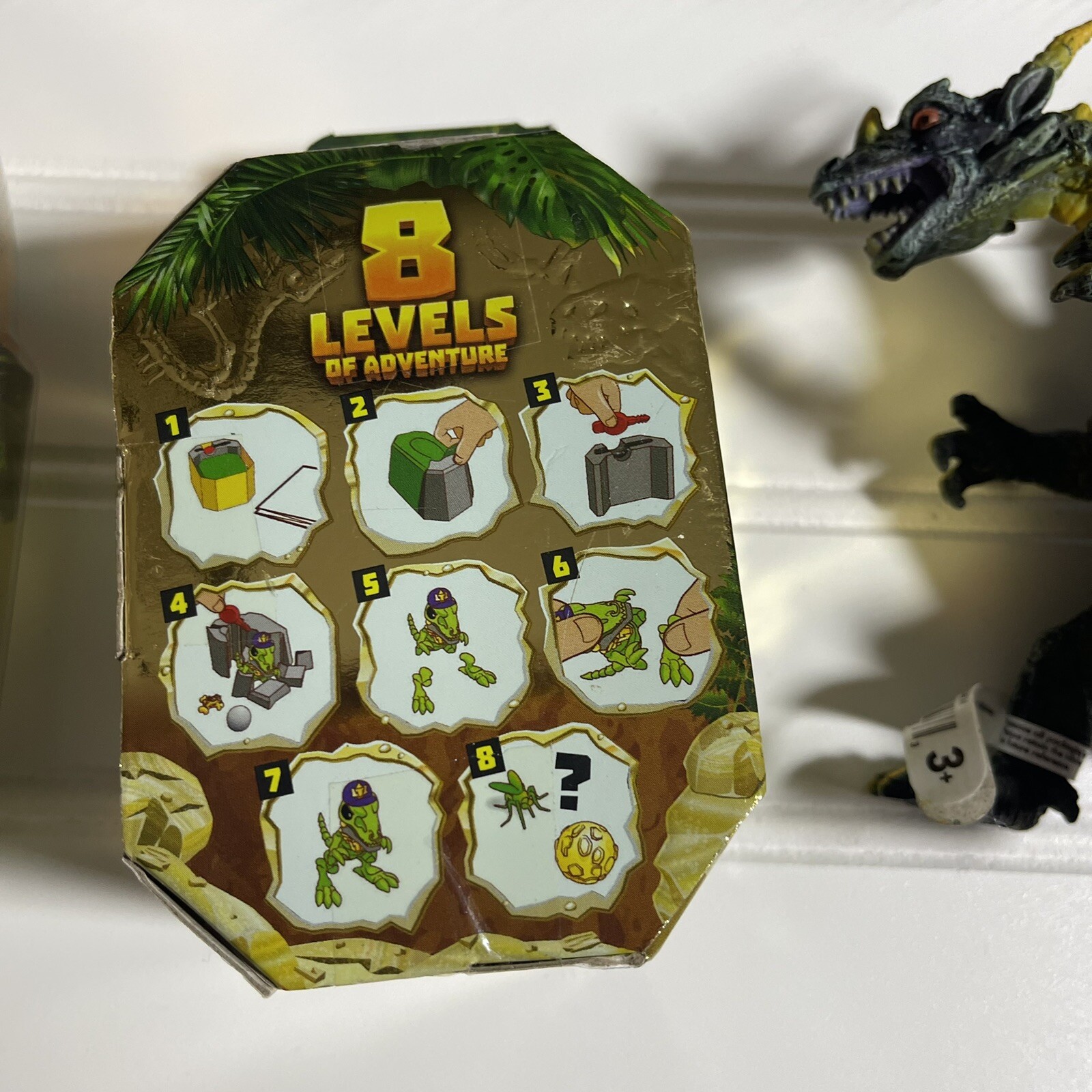 New Bundle of 4 Treasure X Dino Gold Dino Hunters, Jurassic W Quilmesaurus, Drag