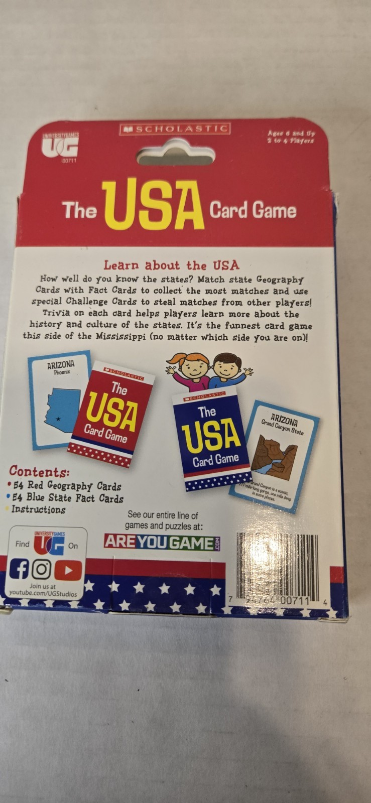 New – University Games Scholastic – The USA Game – Ages 6+ | 2-4 players