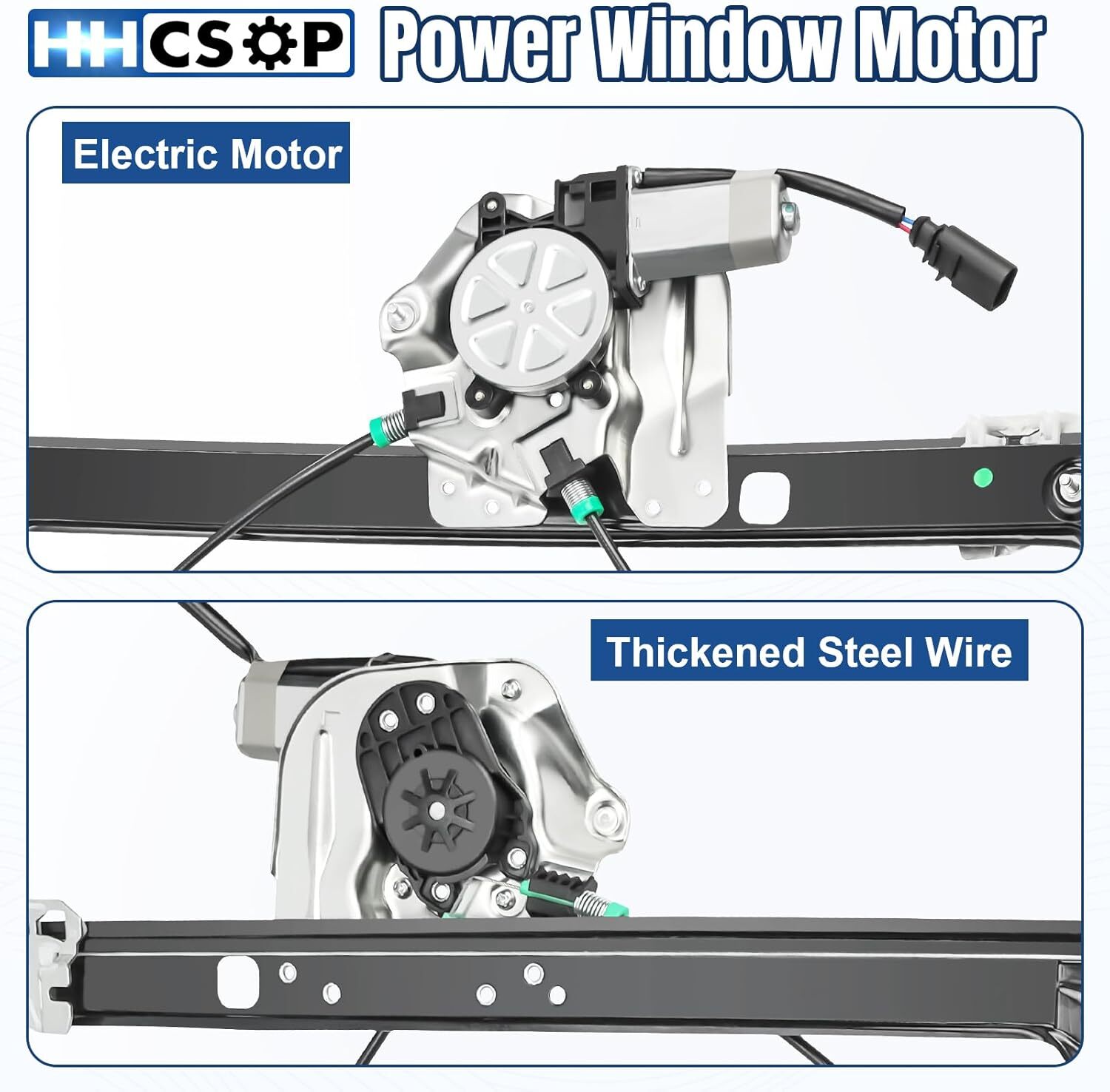 HHCSOP Front Left Driver Side Power Window Regulator with Motor Fit for BMW X5