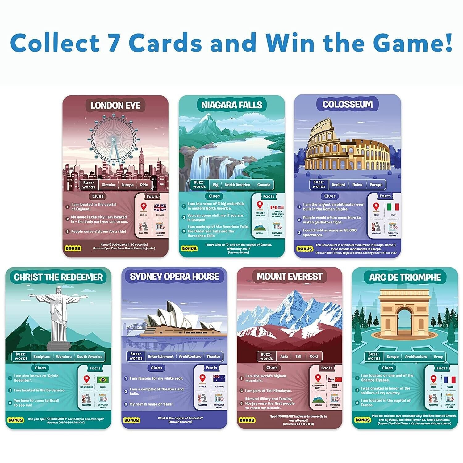 Skillmatics Card Game :Guess in 10 Legendary Landmarks | Gifts for Ages 8 and Up