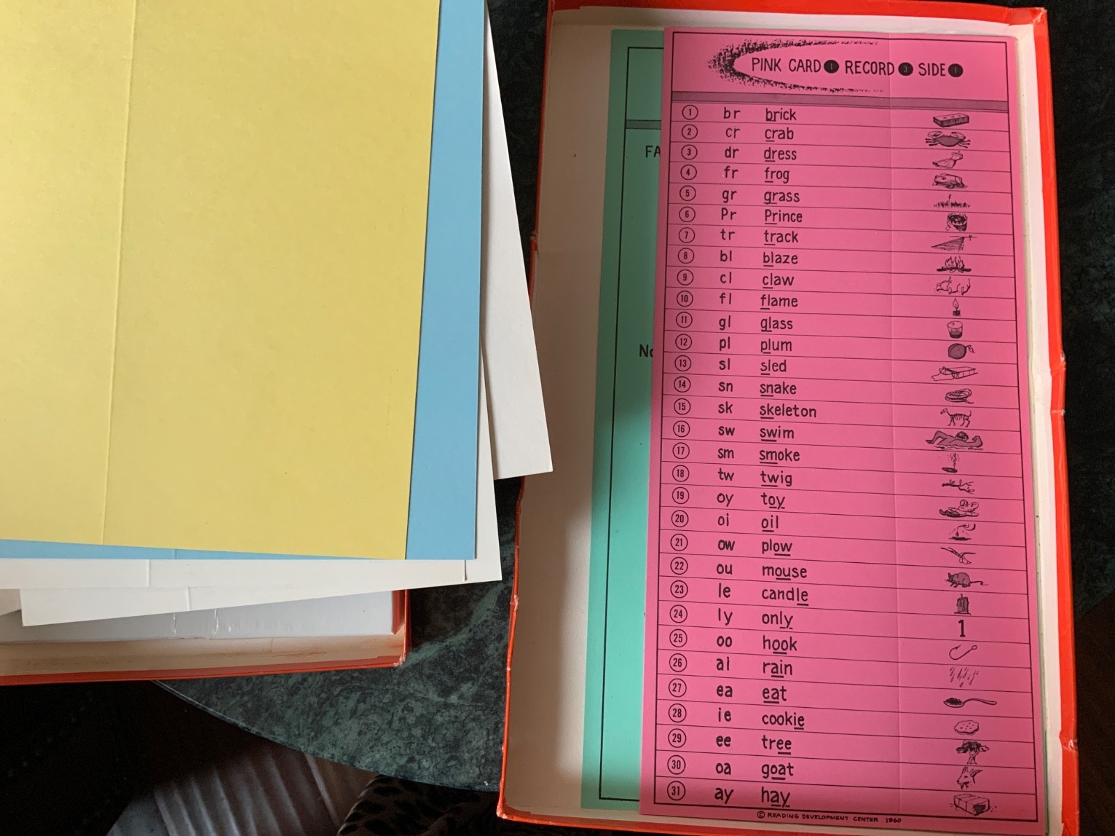 Vintage Reading and Spelling with Phonics w/phonics cards 1964