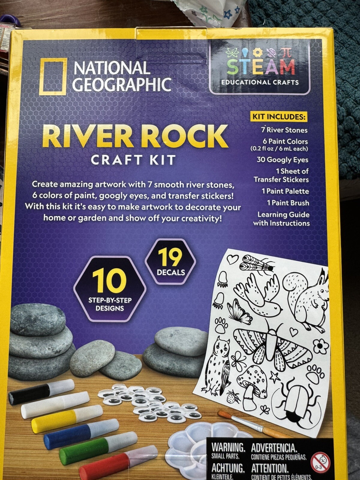National Geographic River Rock Craft Kit Everything Included STEAM Educational