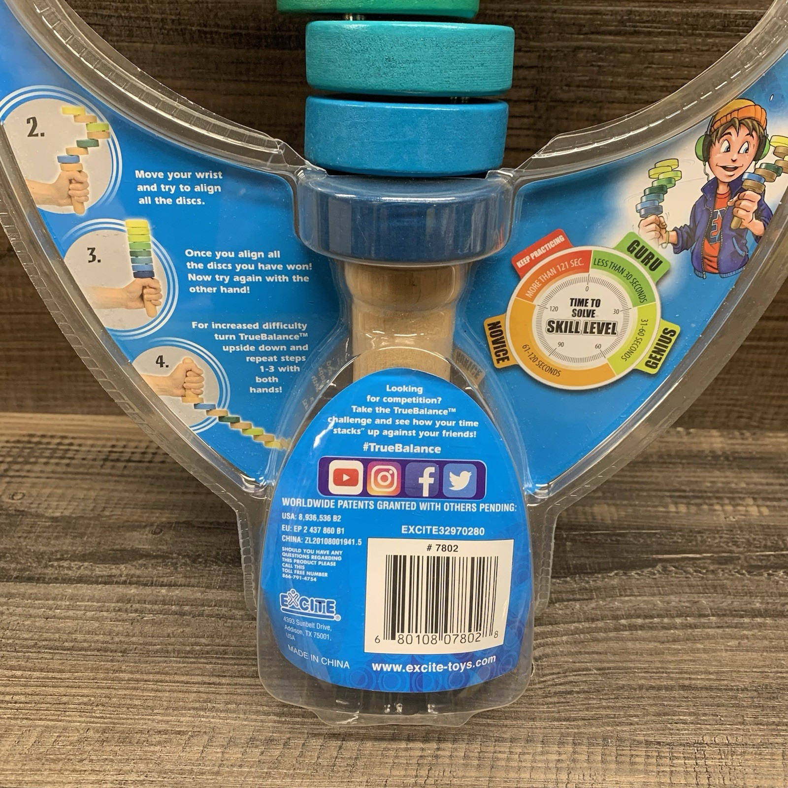 TrueBalance Coordination Game Balance Wood Toy for Adults and Kids STEM – New
