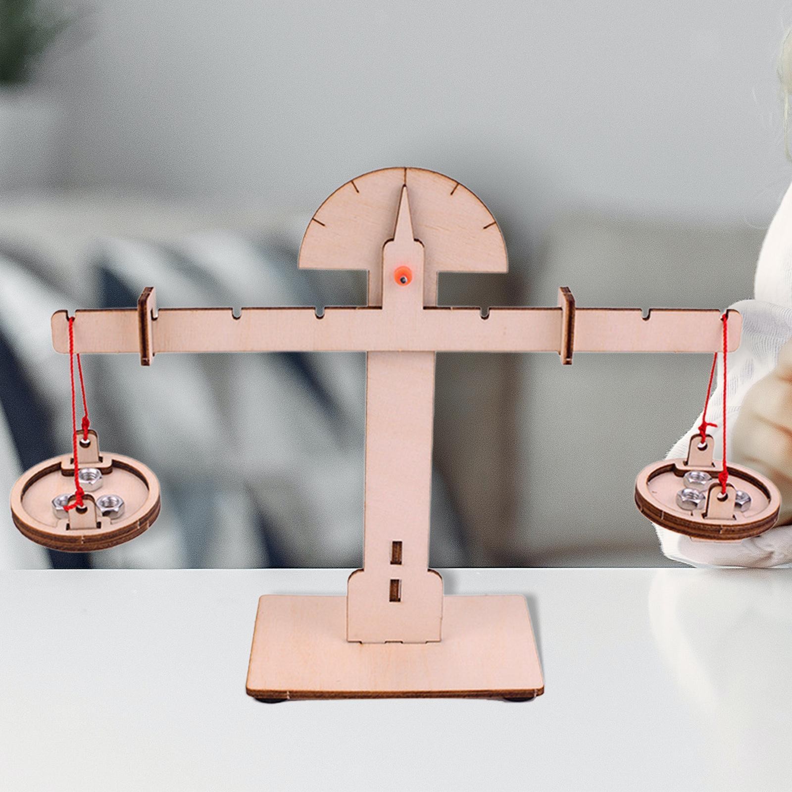 Wooden Balance Scale Kit DIY Educational Toy Learning Material Accessories