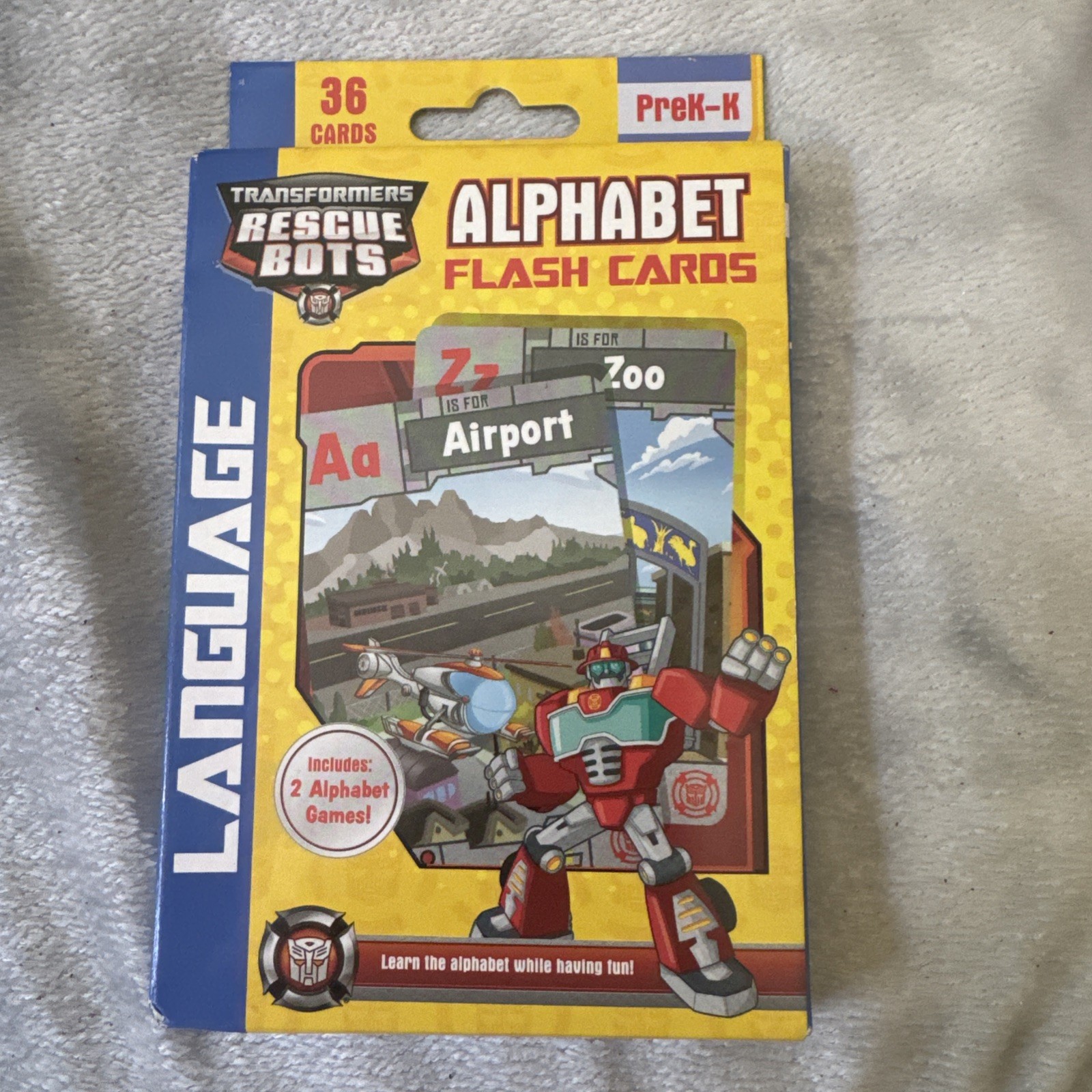 Transformers Rescue Bots Alphabet Flash Cards Educational Learning