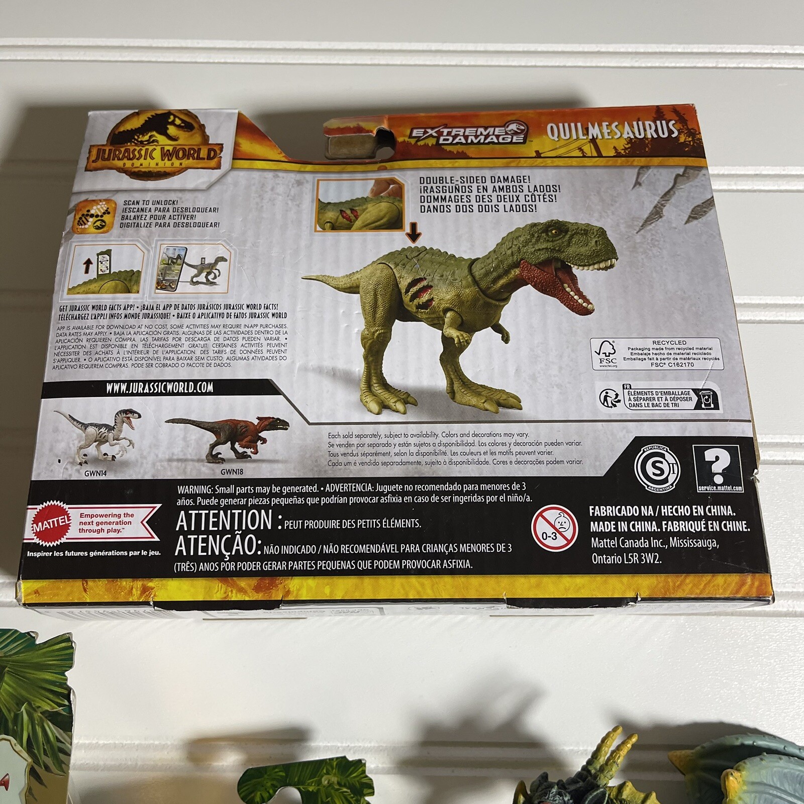 New Bundle of 4 Treasure X Dino Gold Dino Hunters, Jurassic W Quilmesaurus, Drag