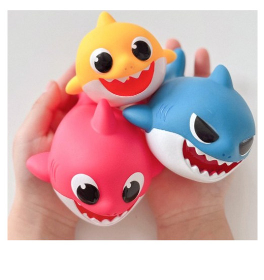 Pinkfong Shark Family Bathing Play Gun Squirt Water 3p Toy For Kids & Baby