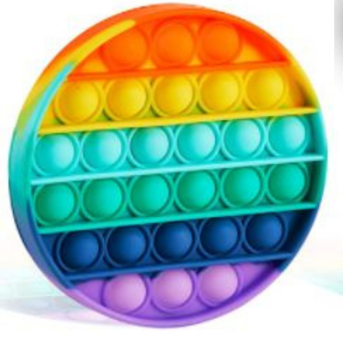 2PC Push Pop Bubble It Silicone Sensory Rainbow Fidget toys Push over it Pop Toy
