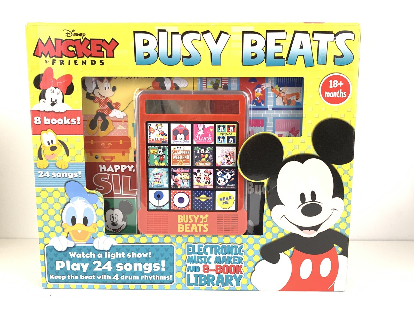 Disney Mickey and Friends Electronic Busy Beats Music Maker and 8-book Box Set