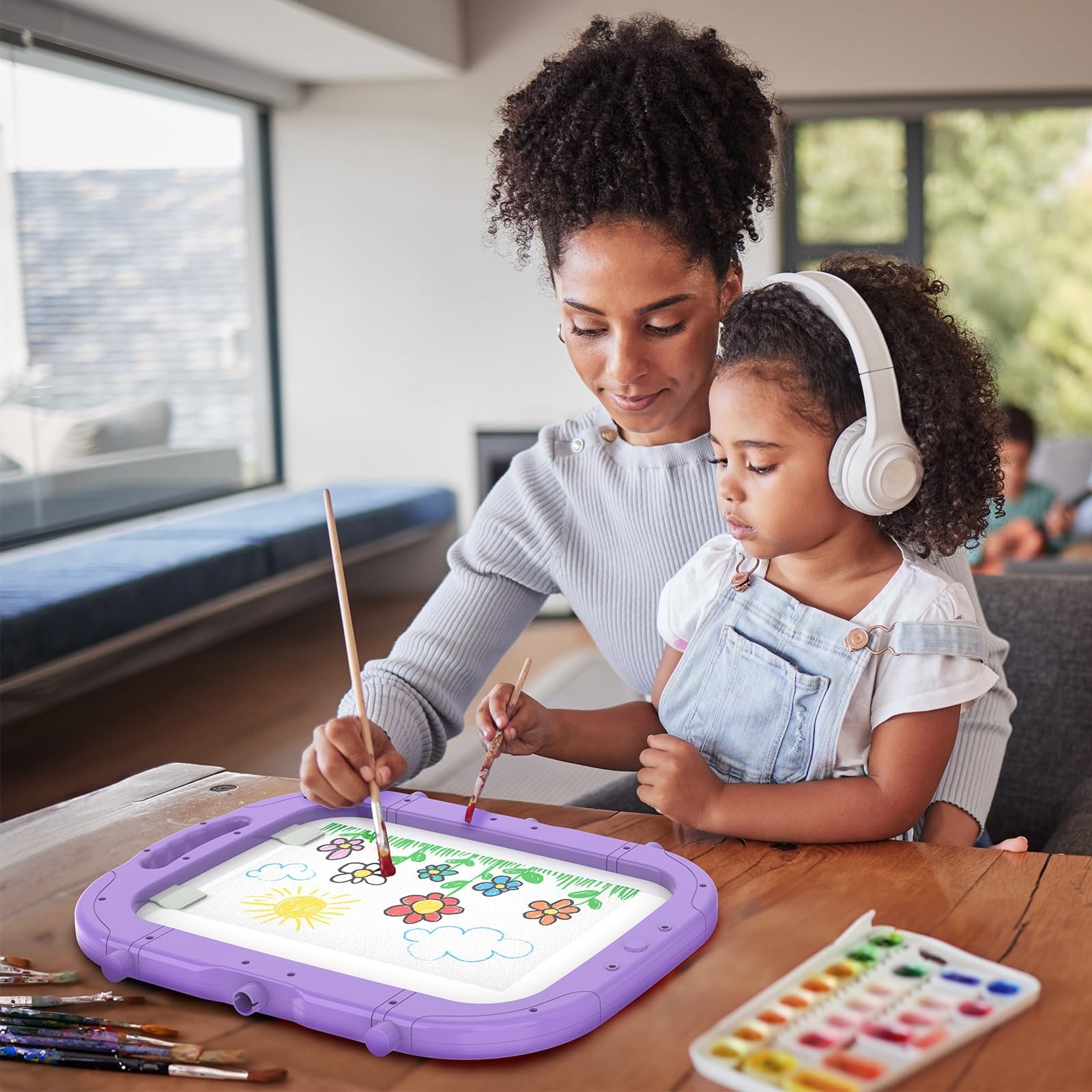 Easel for Kids, Toddler Art Easel Adjustable Standing, Magnetic Double Sided …