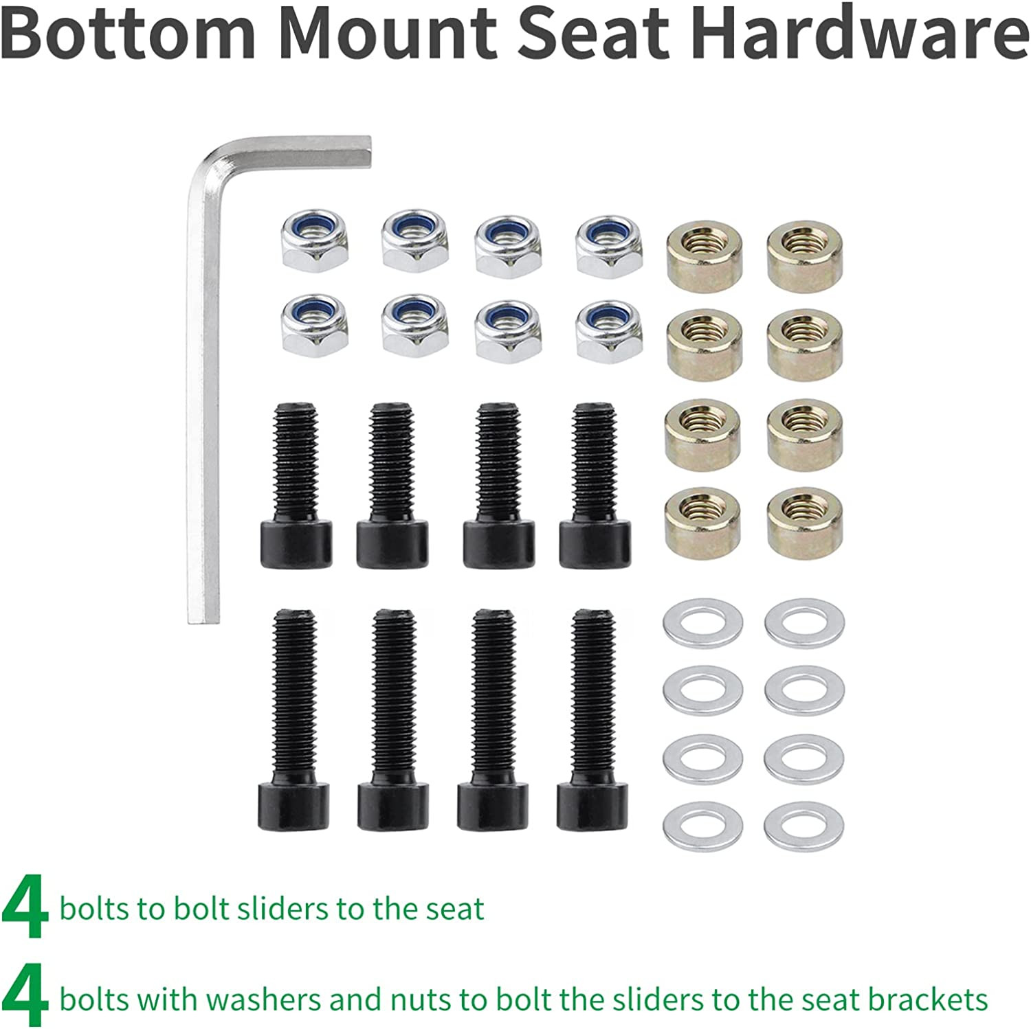 Kit de montaje de riel de montaje de asiento, deslizador de asiento, compatible