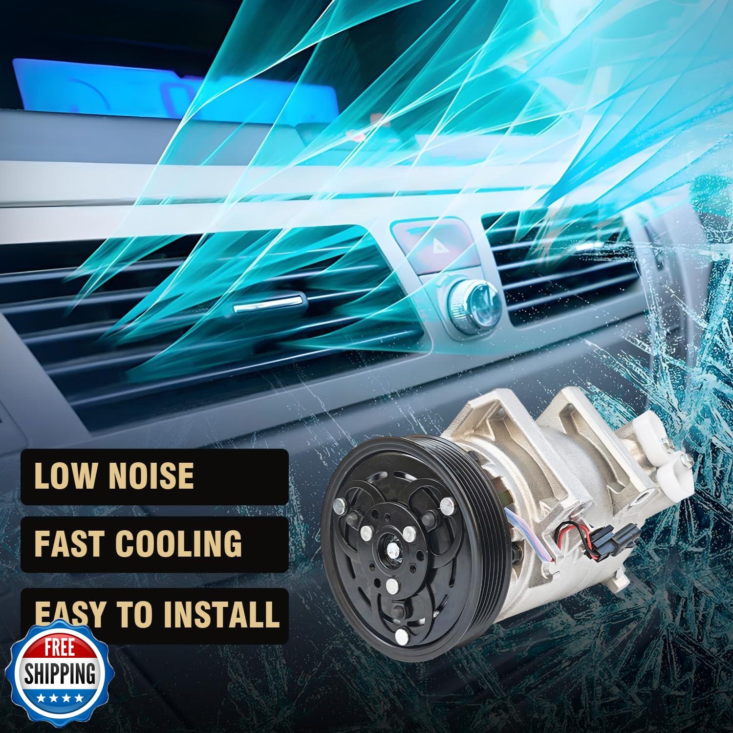 Aspligo Air Conditioner AC Compressor Fits for Nissan Rogue Select 2.5L 2014-