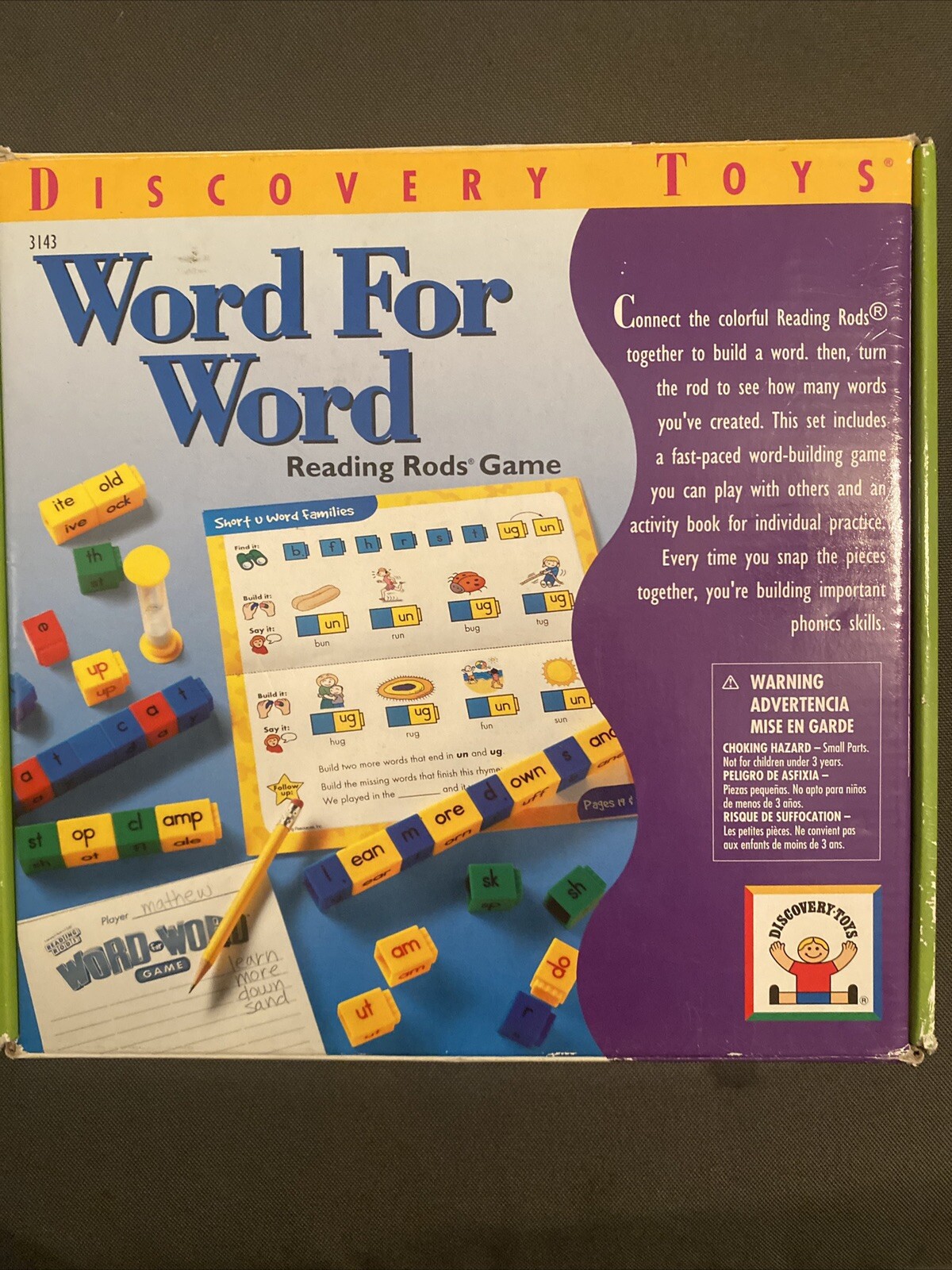 Discovery Toys Word For Word Reading Rods Game