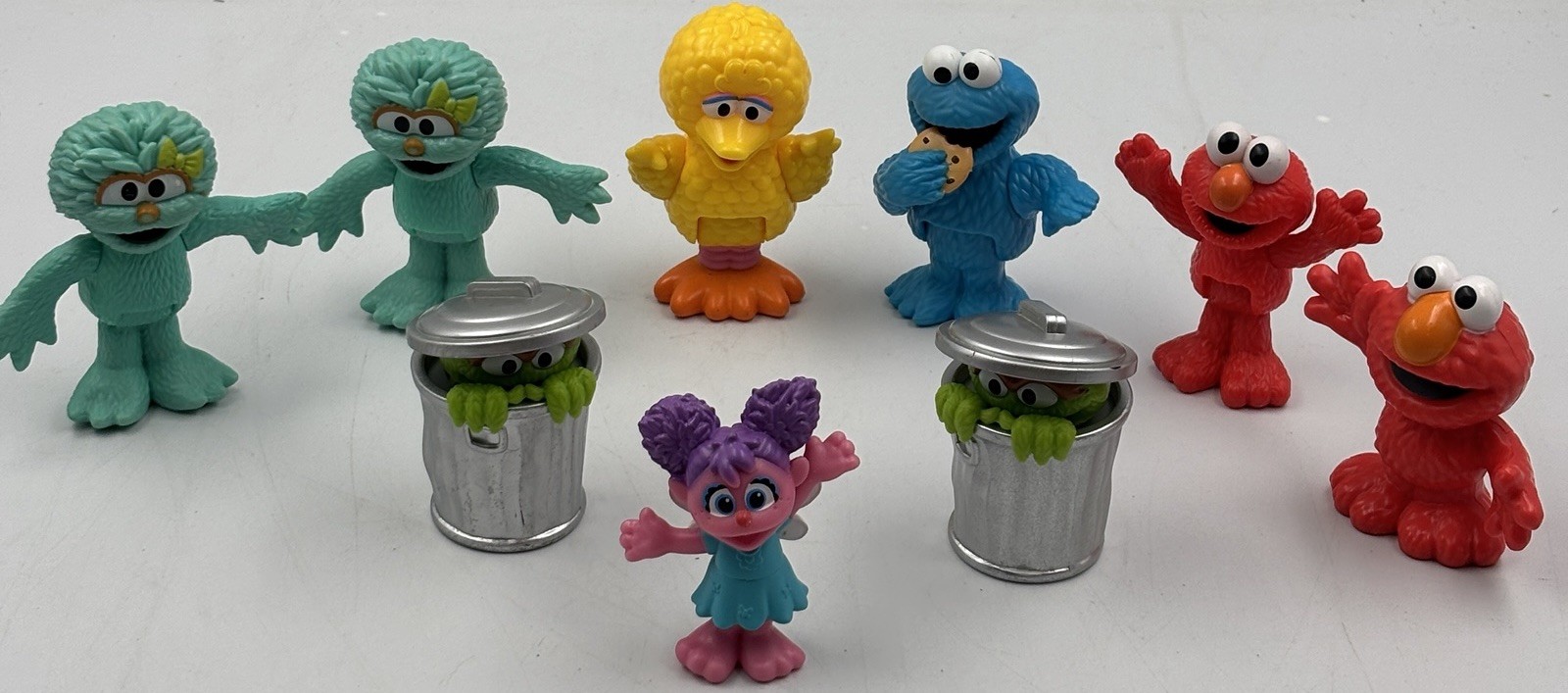 9 SESAME STREET Neighborhood Friends Figures Elmo Big Bird Abby Cookie Monster