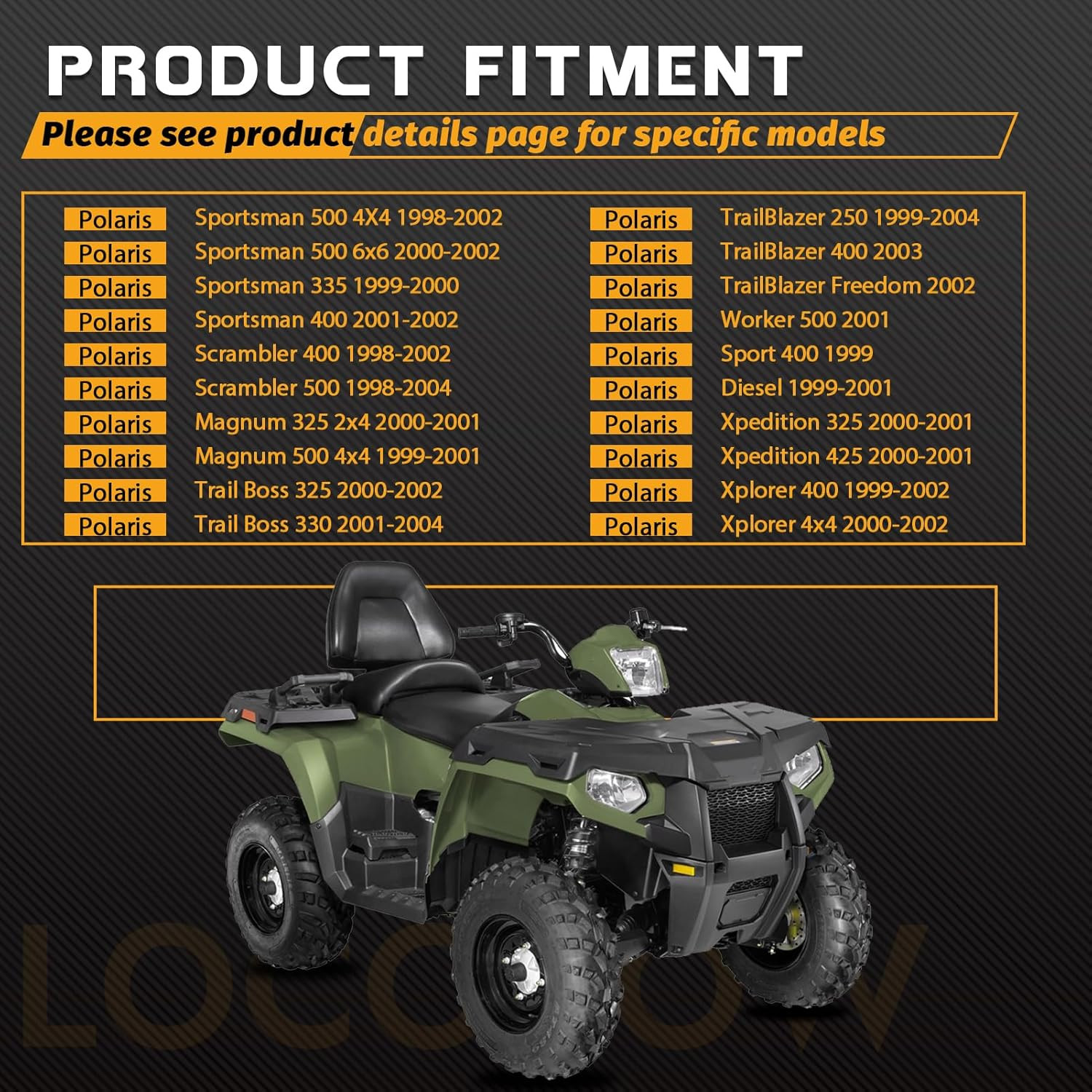 Front & Rear Brake Pads for Polaris Sportsman, Scrambler, Magnum, Trail Boss & M