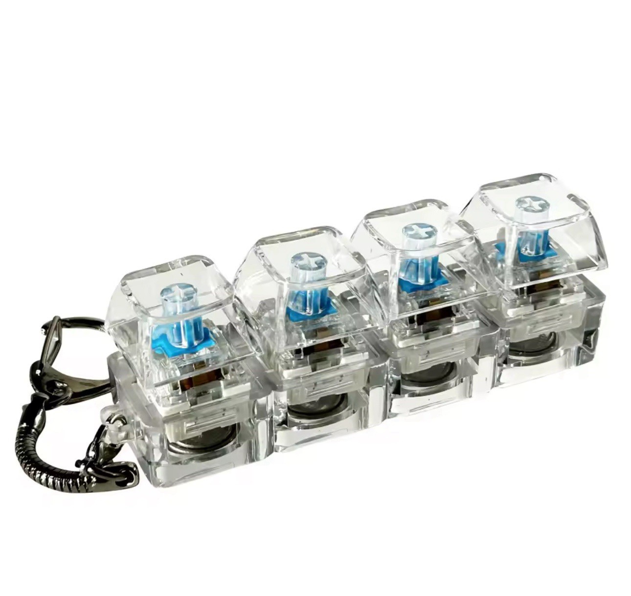 The Stress Relieving Toy Mechanical Keyboard Keychain Keyboard Can Light Up