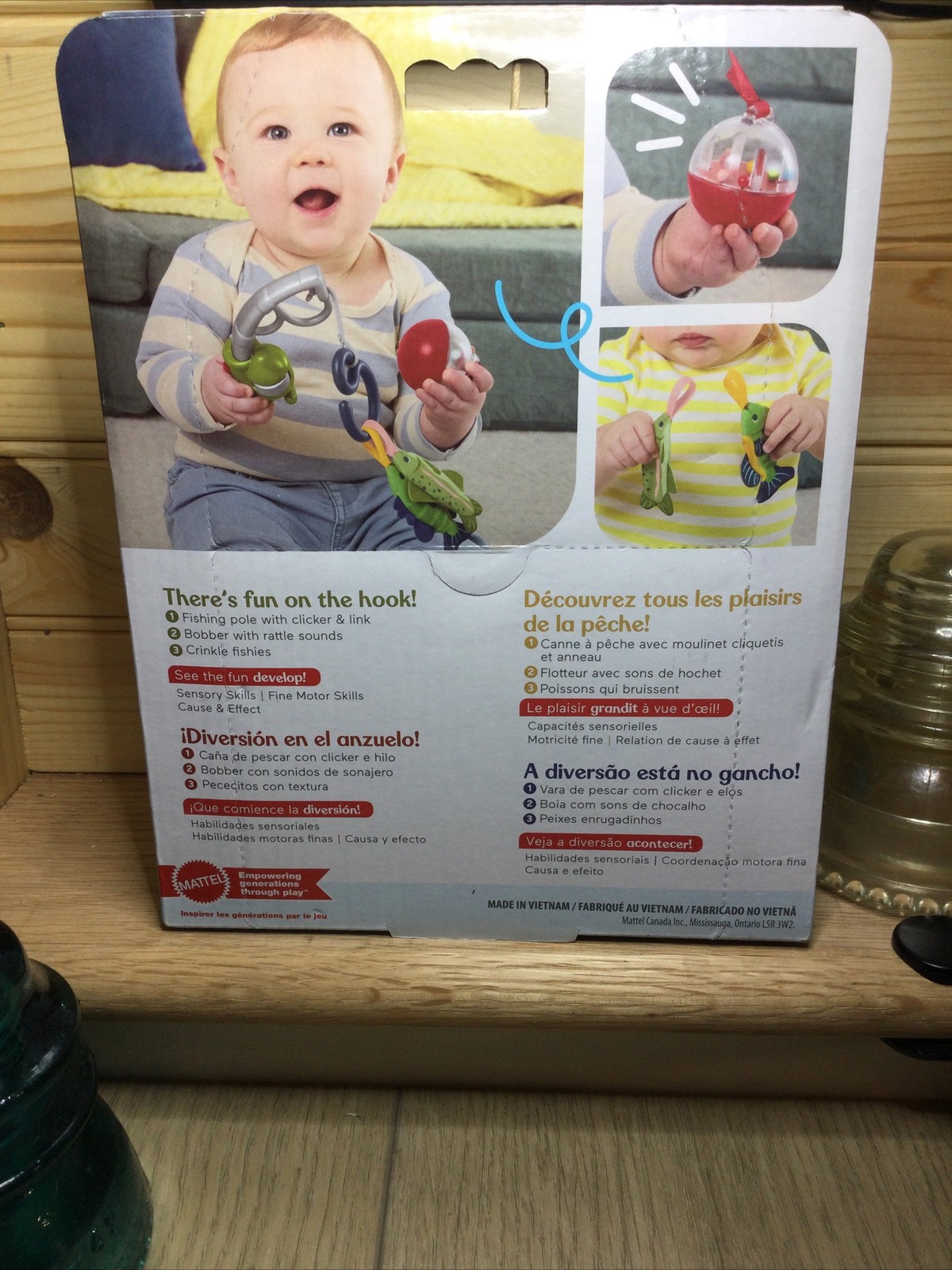 Fisher-Price Baby Toys Mini Me Moments Reel Fun Fishing Set 3 Month +