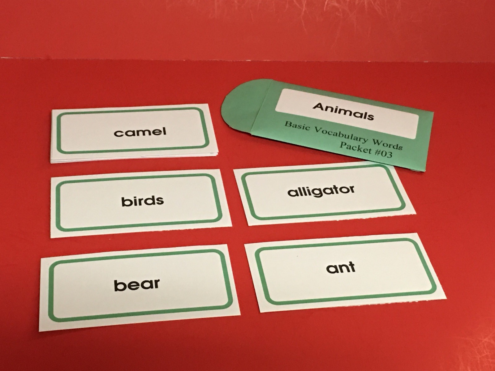 Animals – Basic Vocabulary Cards – ESL – Word Packet #3 – Animals (52 Words)