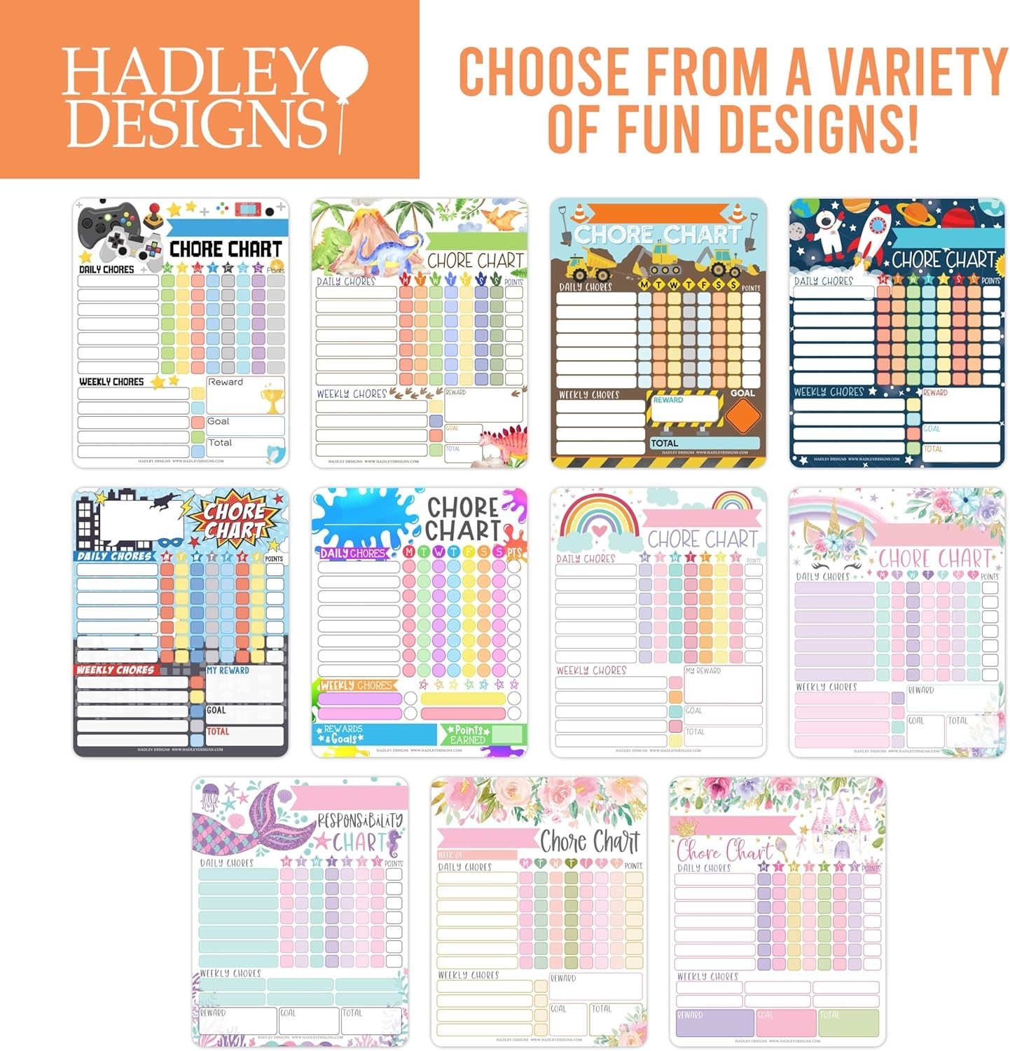 Reusable Magnetic Chore Chart for Kids – Mermaid Design for Family Organization