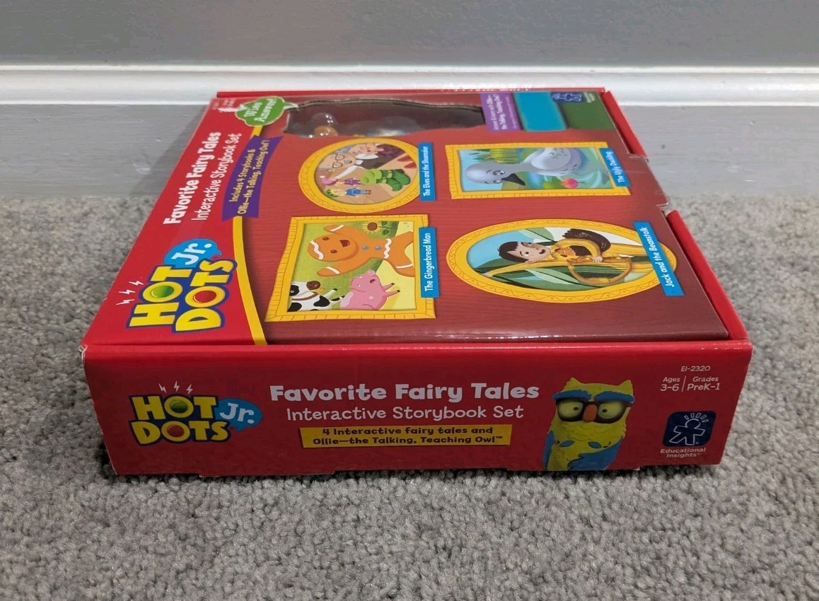 NEW Hot Dots Jr. Favorite Fairy Tales Interactive Storybook Set Owl Pen PreK-1
