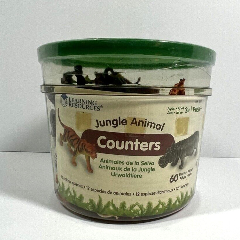 Learning Resources Jungle Animal Counters Educational Counting Sorting 60 Pieces