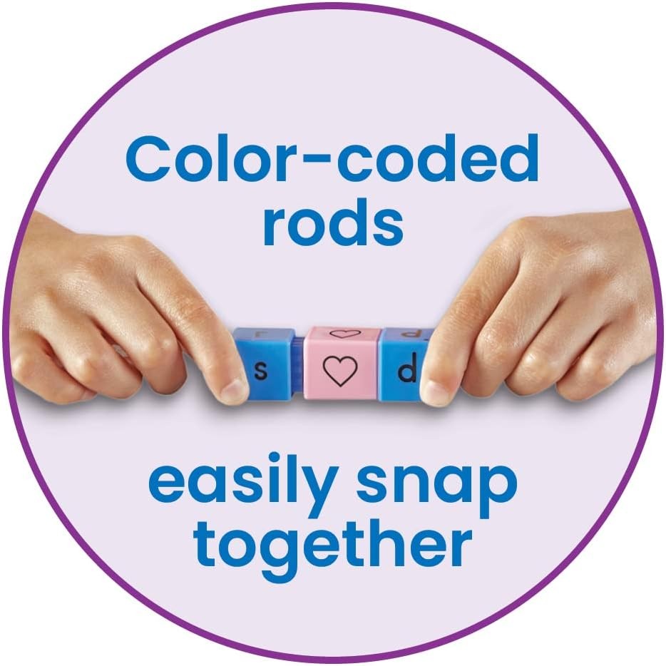 Learning Resources Reading Rods – Text Sticks Sight Word Education, Learn to Rea