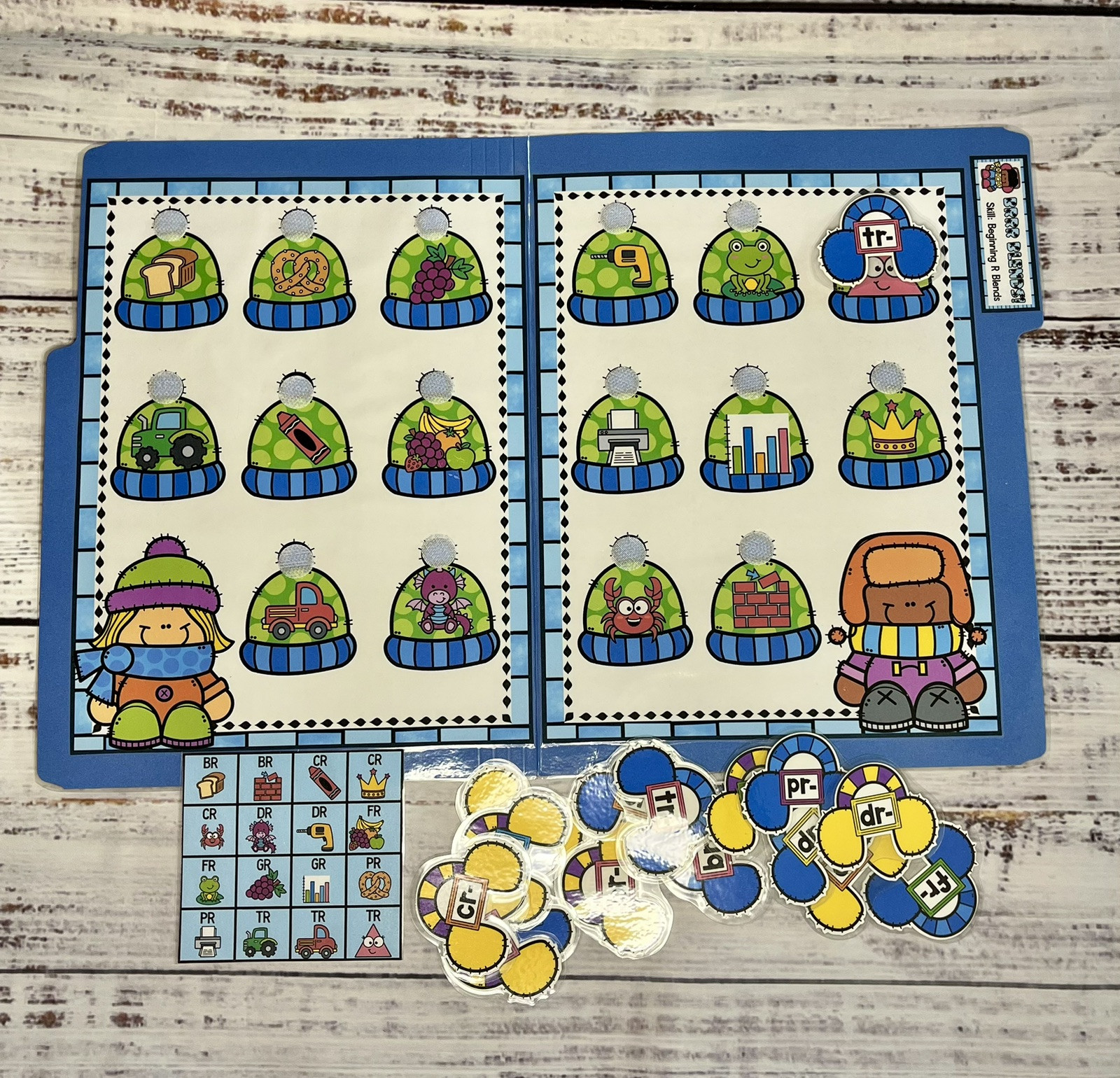 Brrr Blends Beginning R File Folder Game Phonics First Grade Literacy Center