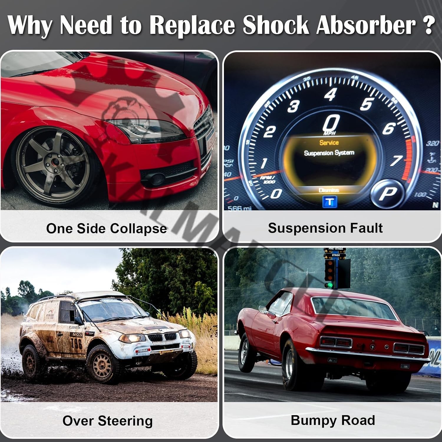 Rear Shock Absorber Assembly W/Sensor Compatible With Mercedes E-Class W212 X…