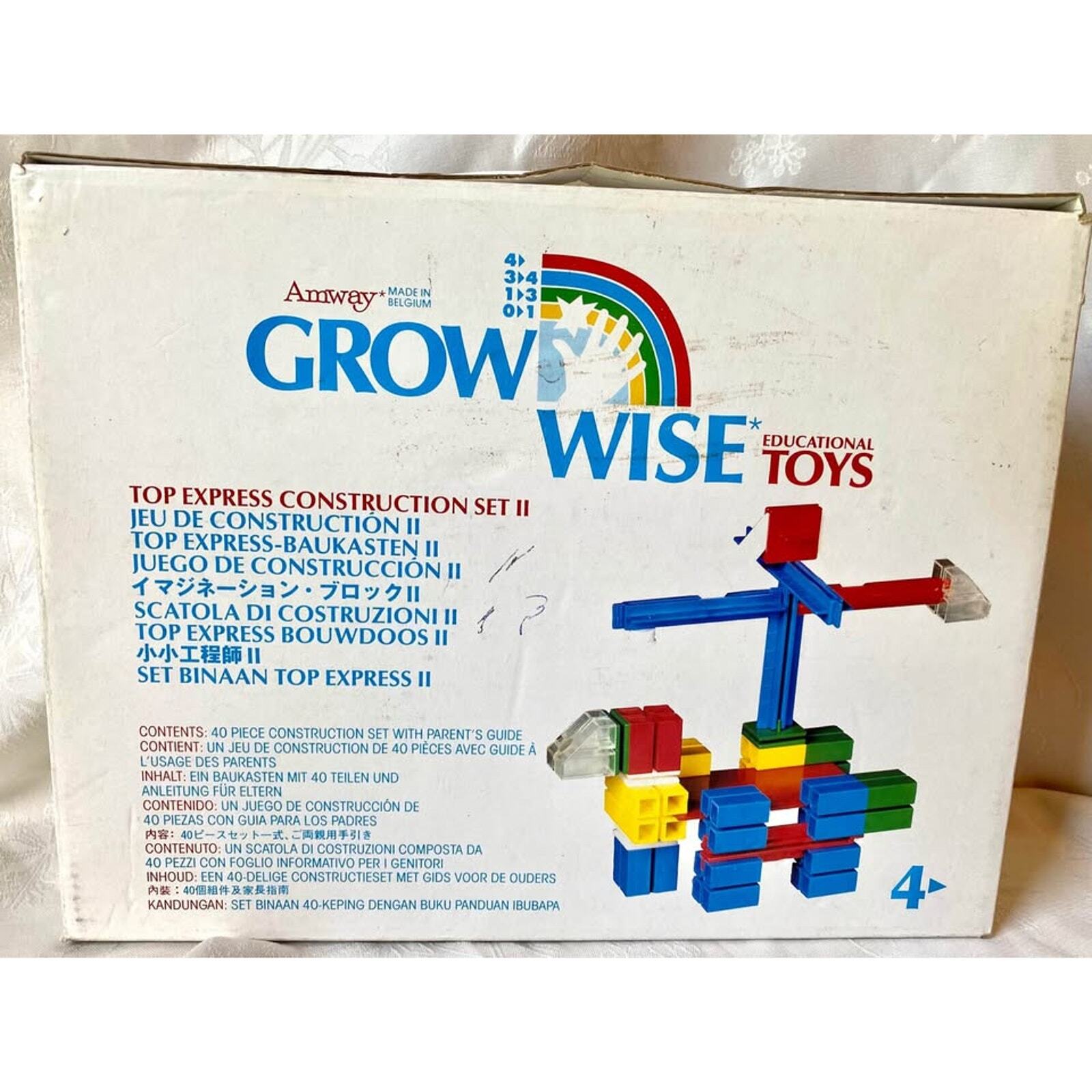 Amway Grow Wise Ed Toy Top Express Construction Set II build pattern Stem blocks