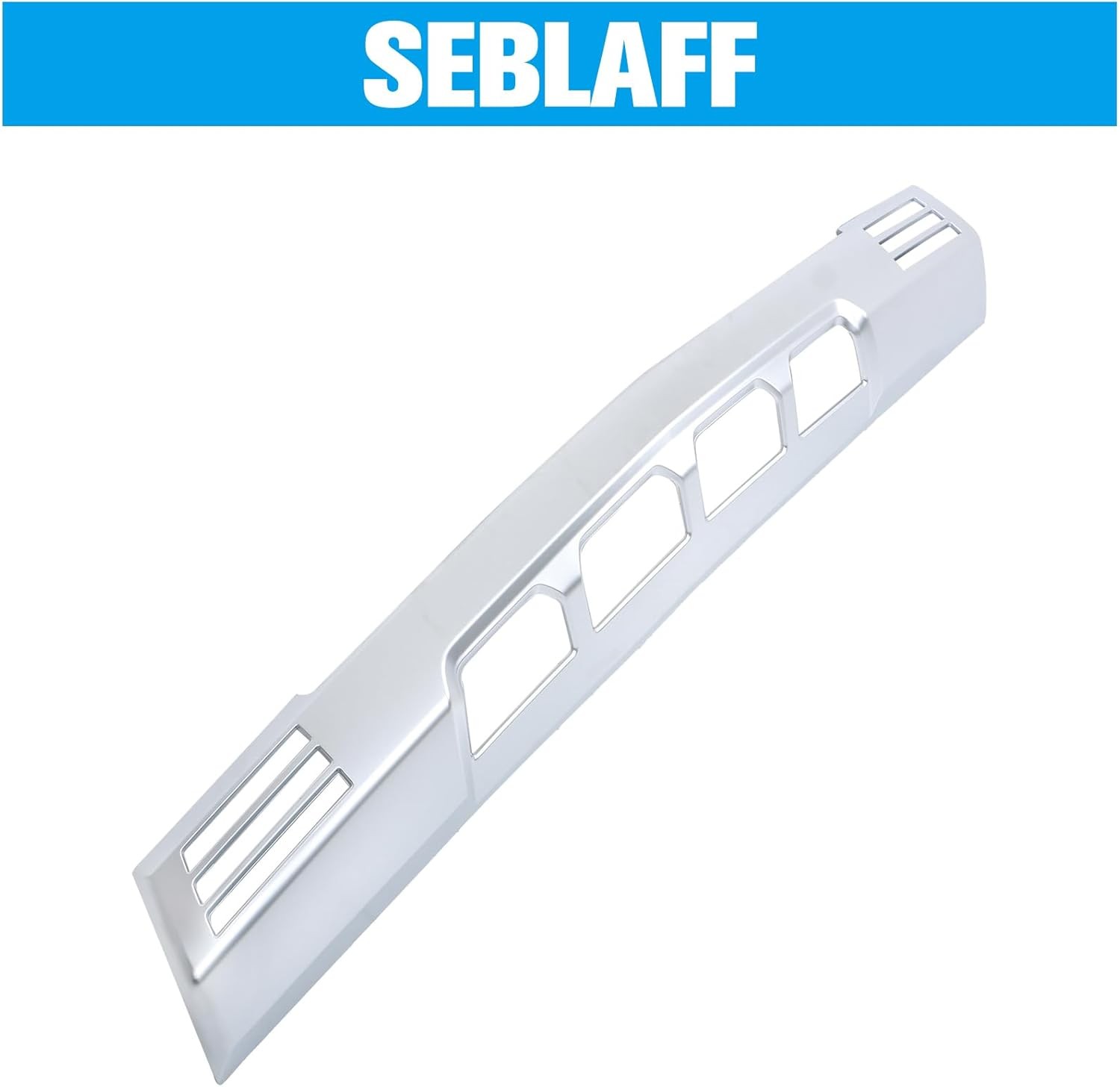 Matte Chrome Front Bumper Lower Valance Skid Plate Plastic Replacement for