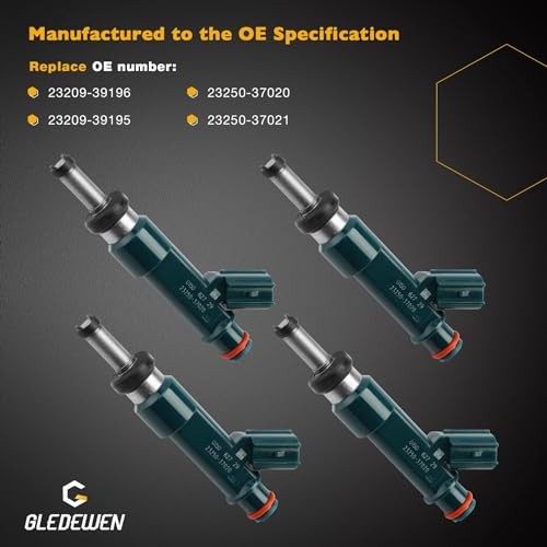 Fuel Injectors 12 Holes 4Pcs,Compatible with 2010-2015 Toyota Prius/Prius