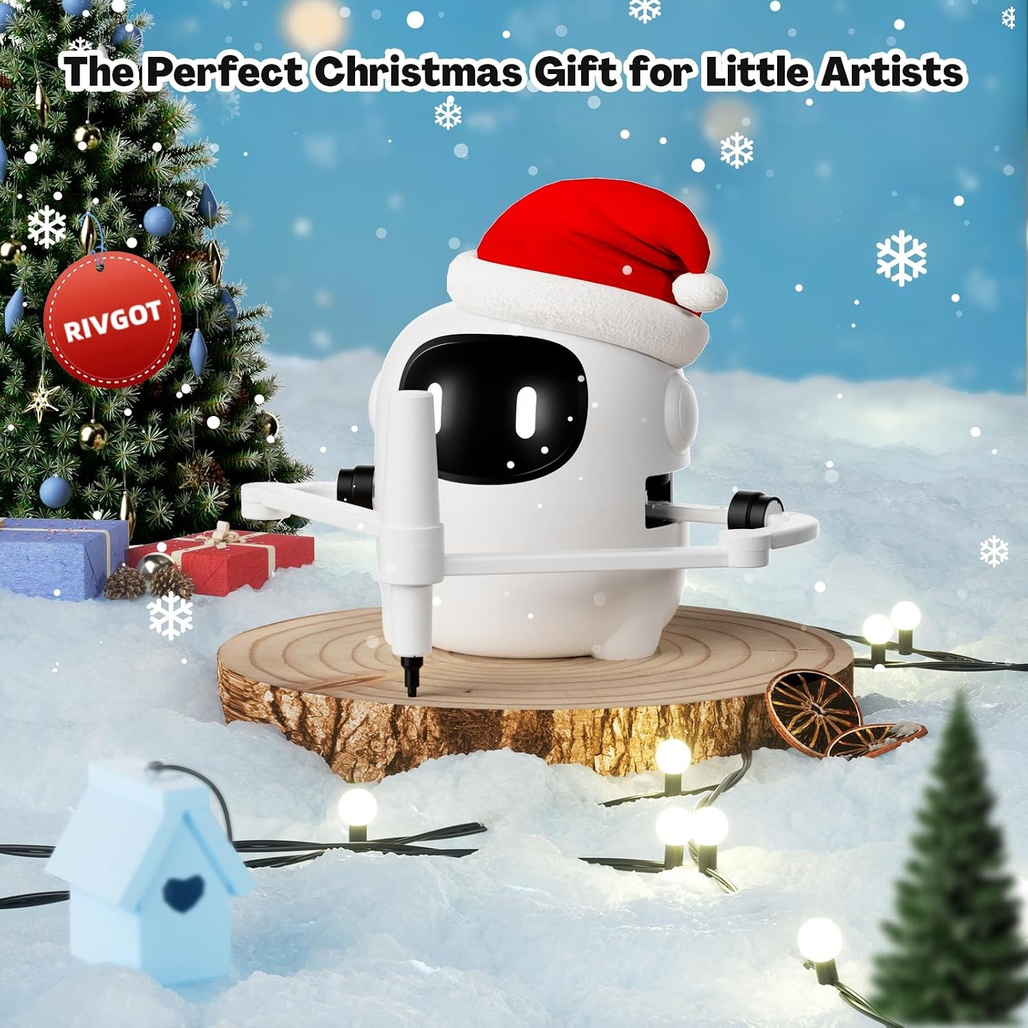 Drawing Robot for Kids with 150 Cards, Voice Interactive Educational Drawing Mac