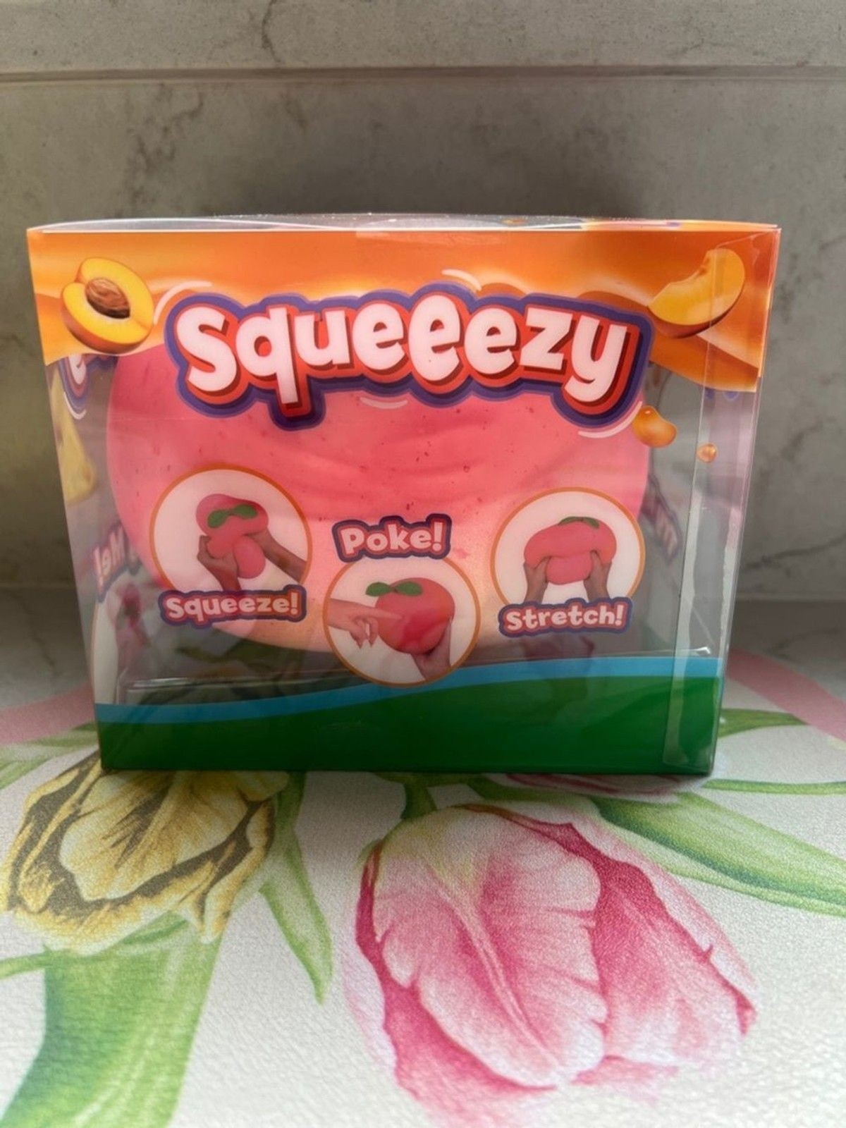 Squeezy Peach Squishy Stress Toy – Pink/Peach