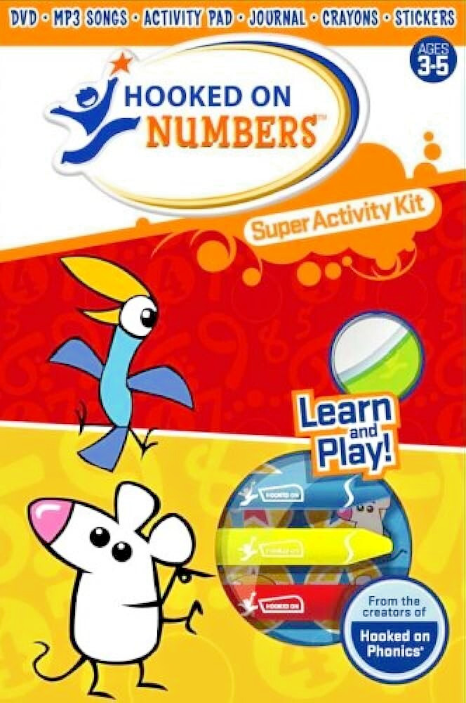 Hooked On Numbers Super Activity Kit DVD MP3 Songs Activity Pad Journal Crayons
