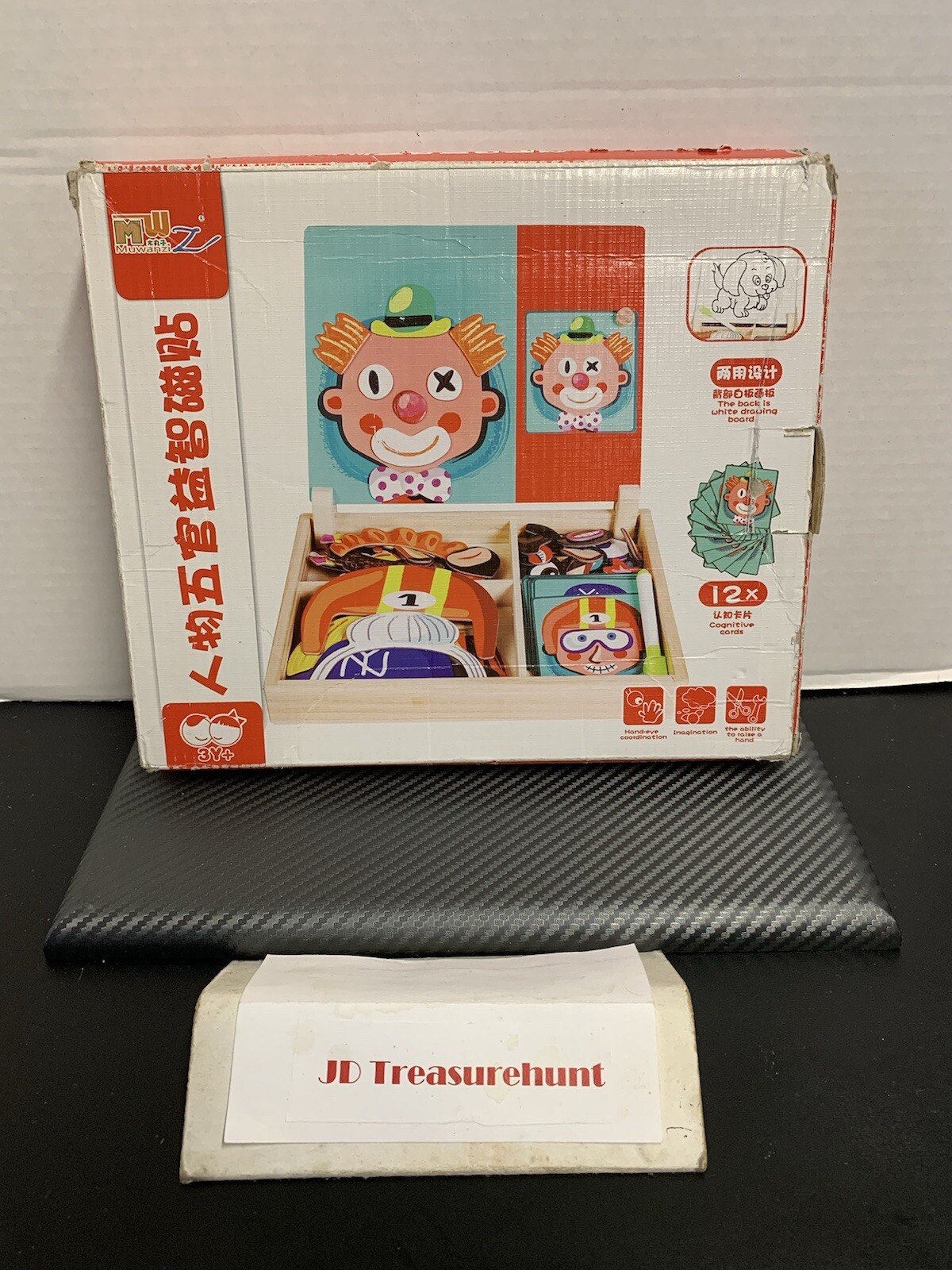 Muwanzi Magnetic Character Facial Features Puzzle W/ Back Drawing White Board 🔥