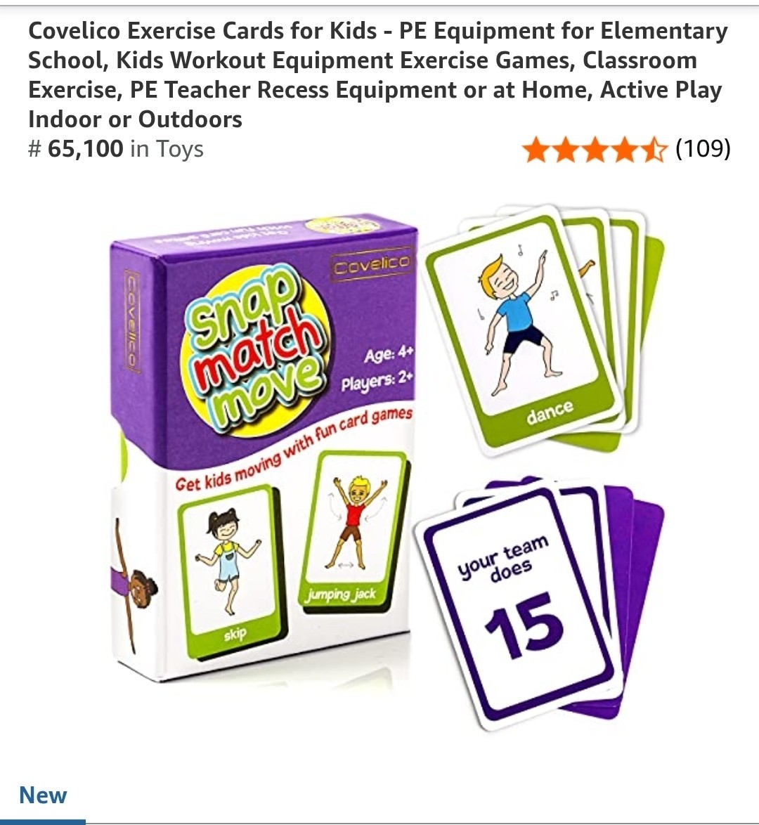 Snap, Match, Move Active Movement Cards For Kids – Brand New Ages 4+
