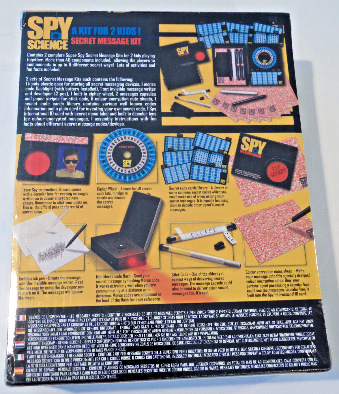 Spy Science Secret Spy Message Kit for 2 children playing together Code Decode
