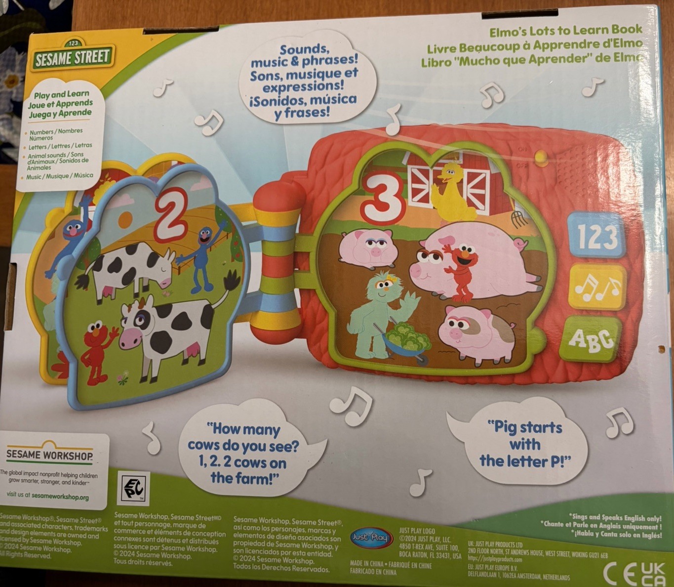 Sesame Street Elmo’s Lot To Learn Book – Elmo Goes To The Farm NEW
