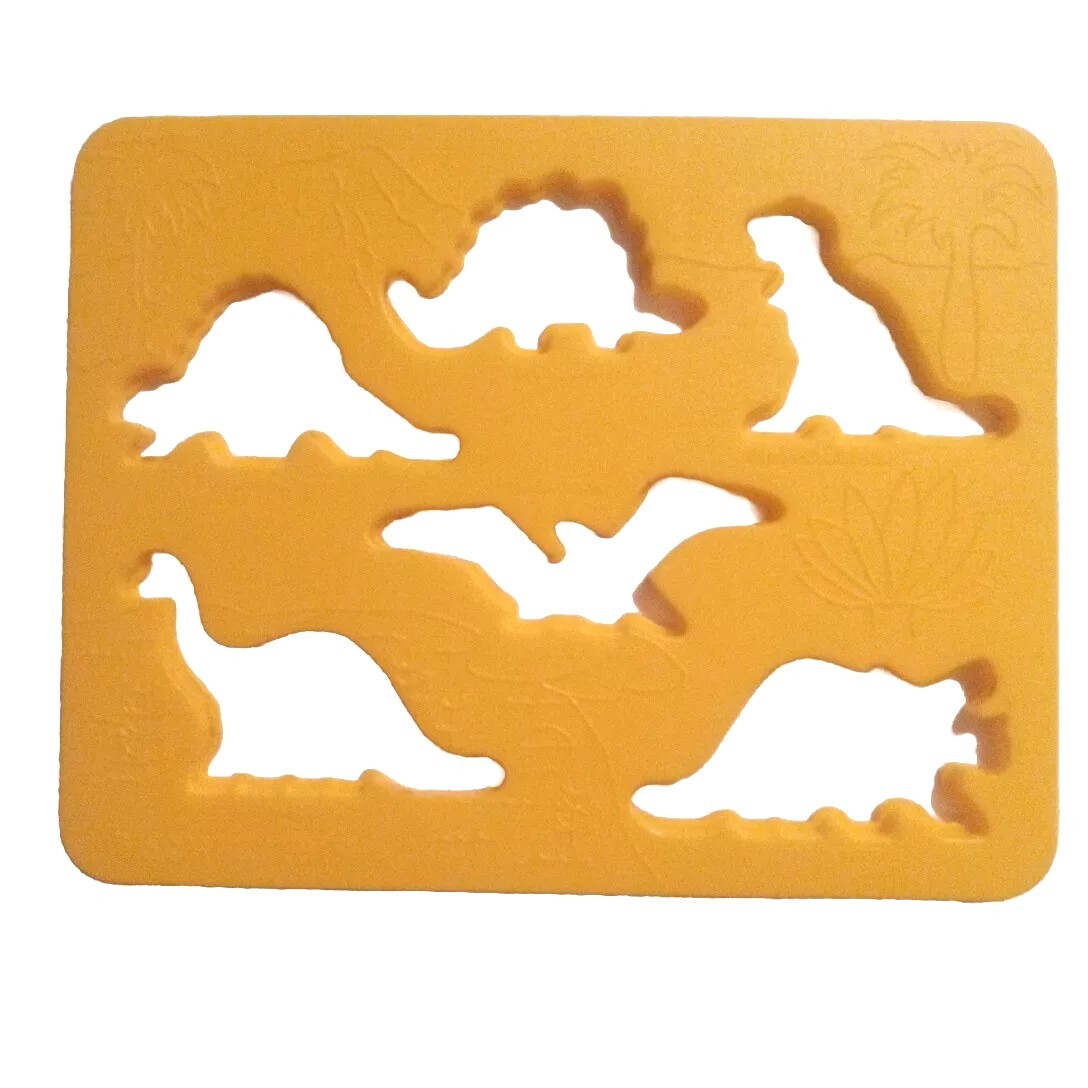 Discovery Toys Place & Trace Replacement Dinosaur Stencil Plate 1993 VTG Dinos