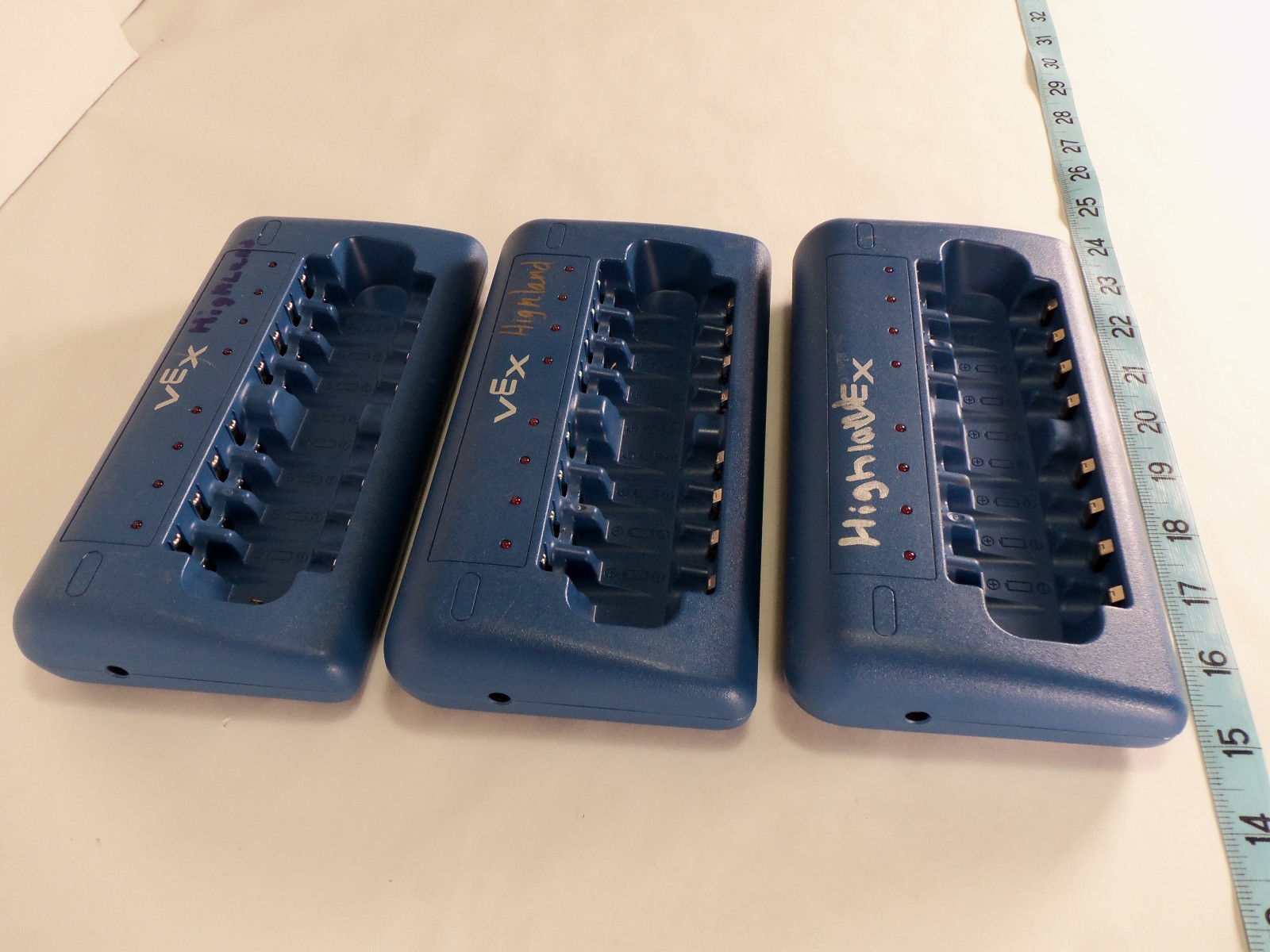 VEX Robotics 8-Bay AA/AAA Smart Battery Charger 276-1622 Model CH-F814 Lot of 3